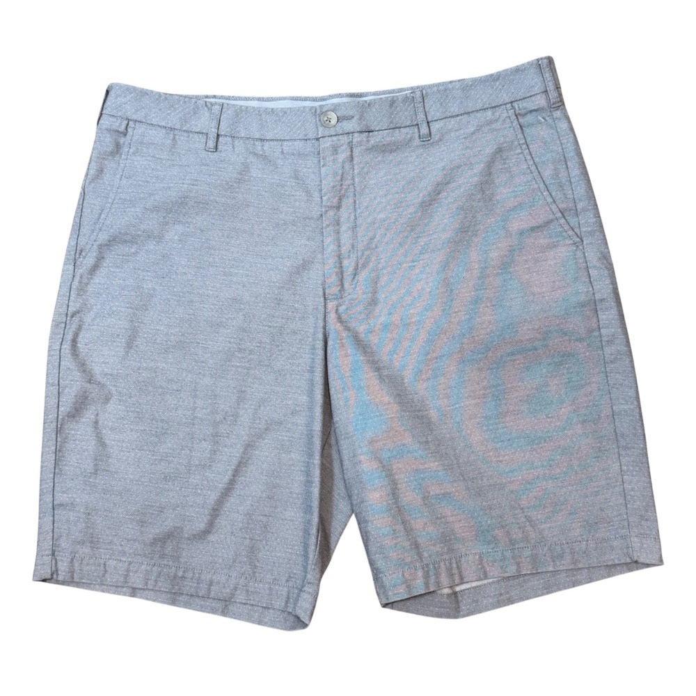 Cotton Stretch Waist Blue Micro Dot Shorts (40) Summer Comfort Golf Dad Shorts